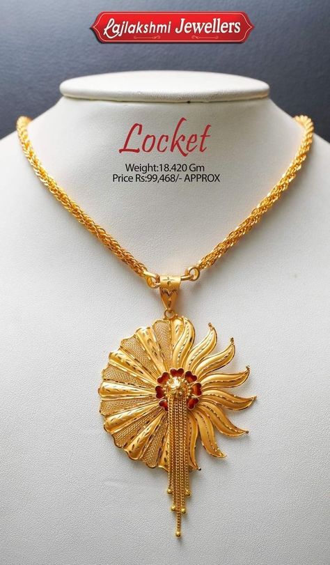 Gold Locket Designs For Women, Bengali Gold Jewellery, Chain Pandent, Gold Locket Design, Necklace Design Ideas, Bengali Jewellery, Gold Necklace Design, Women Gold Necklace, Dollar Design