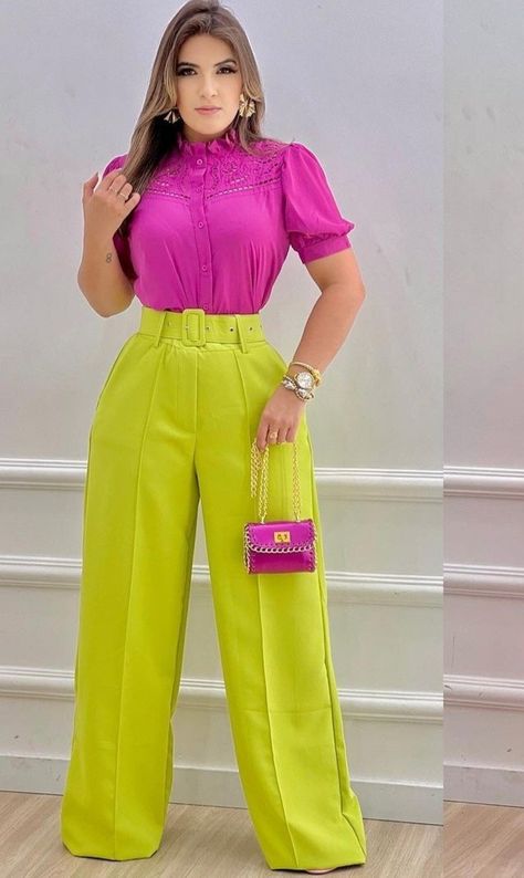 Stylish Business Outfits, Casual Oufits, Cute Professional Outfits, Work Outfit Inspiration, 2piece Outfits, Colour Combinations Fashion, Color Combos Outfit, Color Blocking Outfits, Color Combinations For Clothes