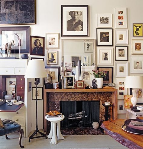 Thomas O'Brien Gives Us an Exclusive Look at His Very First Apartment – Frederic Magazine Ancestor Wall, Fireplace Frame, New York Apartment, Design Del Prodotto, First Apartment, Fireplace Mantle, Fireplace Surrounds, Fireplace Mantels, Apartment Design