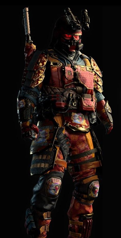 Oni Soldier, Tactical Samurai, Samurai Soldier, Steampunk Armor, Zombie Army, Urban Samurai, Post Apocalyptic Art, Combat Armor, Sci-fi Armor