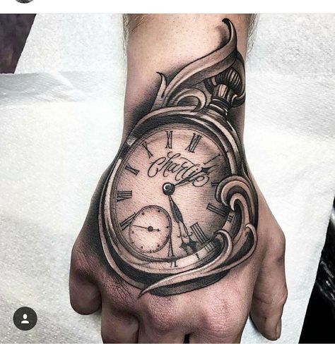 Clock Tattoo Design For Men Hand, Clock Tattoo Design Hand, Clock Hand Tattoos For Guys, Pocket Watch Hand Tattoo, Hand Clock Tattoo, Clock Hand Tattoo, Keys Tattoo, Left Hand Tattoo, African Warrior Tattoos