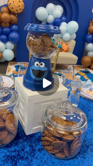 Exclusive Creationz on Instagram: "Cookie Monster Baby Shower 💙🍪  #Balloons #balloonwall #cookiemonster #cookiemonsterbabyshower #babyshowerthemes #babyshower #boyshowerthemes #boyshower #events #eventdecor #reeloftheday #foryou #foryourpage #reels #prom2024 #blue #baby #babyboy #cookie #monster #eventdesigners #eventplanners #atlanta #athens #georgia #birthday #birthdaycelebration" Cookie Monster Balloons, Diy Cookie Monster Decorations, Cookie Baby Shower Theme, Baby Boy Baby Shower Ideas Theme, Cookie Monster Baby Shower Theme, Cookie Monster Baby Shower Ideas, Cookie Monster Party Ideas, Verjaarsdag Koeke, Baby Boy Baby Shower Ideas