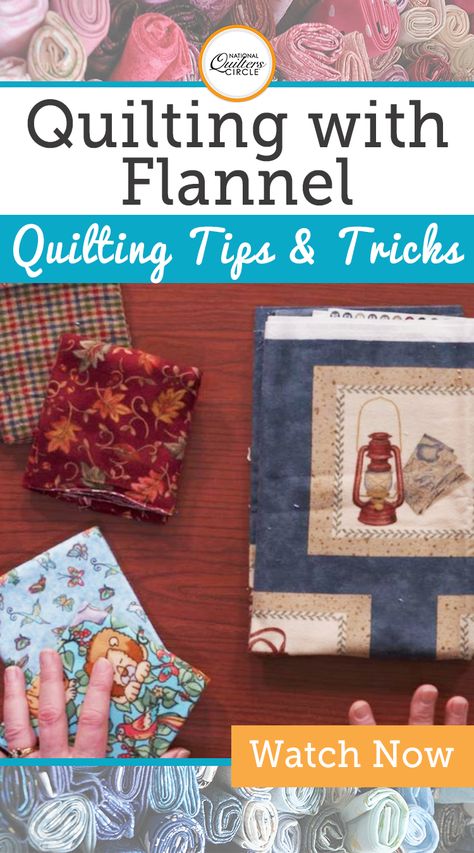 Flannel is a popular fabric choice when it comes to making garments, like flannel pajamas, but it is also a great choice when wanting to make nice, warm, snuggly quilts. ZJ Humbach shares tips for quilting with flannel that can make preparing and working with the fabric much easier. Fat Quarter Projects, Flannel Quilts, Sewing Circles, Sew Ins, Beginner Sewing Projects Easy, Leftover Fabric, Quilting Tips, Fabric Baskets, Bags Tutorial