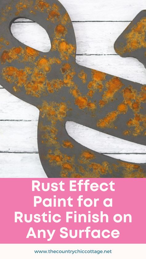 This rust effect paint is the perfect away to add a rustic finish to any surface! An authentic rust finish just with a few bottles of product! Rust Effect Paint, Rust Paint, Storage House, Clay Pot Crafts, Diy Renovation, Diy Beauty Hacks, Fun Diy Crafts, Farmhouse Style Decorating, Easy Crafts For Kids