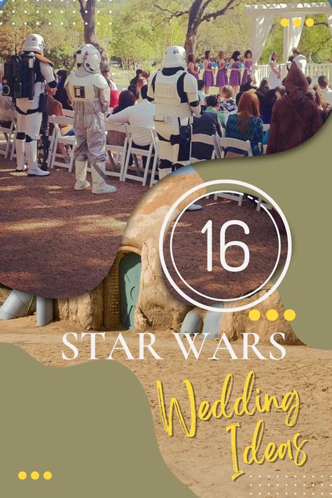 Star Wars Theme Bridal Shower, Star Wars Theme Wedding Ideas, May The Fourth Be With You Wedding, Wedding Vows To Husband Star Wars, May The Fourth Wedding, Star Wars Wedding Ceremony, Star Wars Wedding Ideas Subtle, Star Wars Wedding Colors, Ewok Wedding