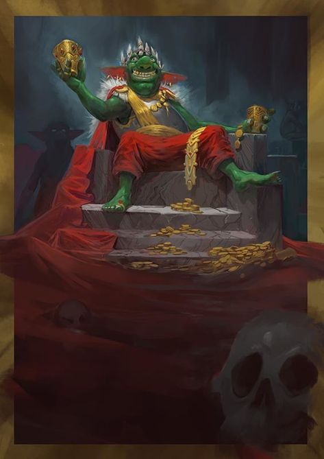 ArtStation - Character Art for the Boardgame "Glory" Goblin King, Simon Seene Dnd Races, Goblin King, Post Apocalypse, Fantasy Artwork, Magic The Gathering, Character Concept, Dungeons And Dragons, Board Games, Fantasy Art