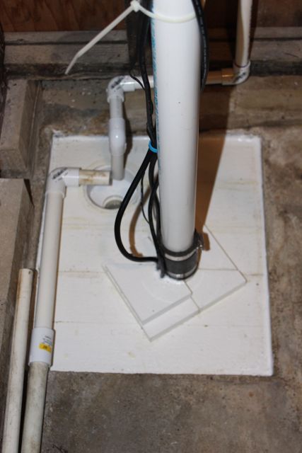 DIY sump pump hole cover.   The cover may also help the humidity, and if so, that will mean running the dehumidifier less Sump Pump Cover Ideas Built Ins, Sump Pump Cover Ideas, Dehumidifier Diy, Sump Pump Drainage, Storage Basement, Well Pump Cover, Pvc Trim Boards, Basement Laundry Room Makeover, Basement Shelving