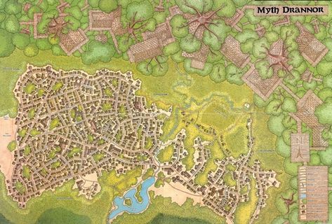 Mythdrannor - Rpgmke Swamp Kingdom, Myth Drannor, Rpg City, Elven City, Pathfinder Maps, Fantasy Cities, Fantasy City Map, Village Map, Rpg World