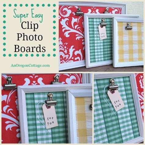 Easy Clip Photo Boards Diy Clipboard, Clip Boards, Clip Board, Photo Board, Quick Diy, Photo Boards, Quick Gifts, Diy Picture, Frame Crafts