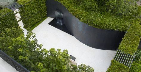 Small Garden Design Ideas Low Maintenance, Modern Landscape Design, Modern Garden Design, Landscape Designs, Contemporary Garden, Small Garden Design, Water Feature, Modern Landscaping, Outdoor Rooms