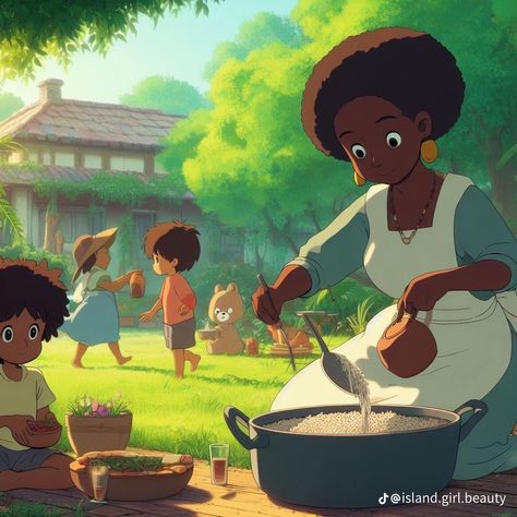 Aladdin Art, Caribbean Culture, Writing Art, Anime Child, Family Art, Studio Ghibli, Black Art, Art Day, Aesthetic Art