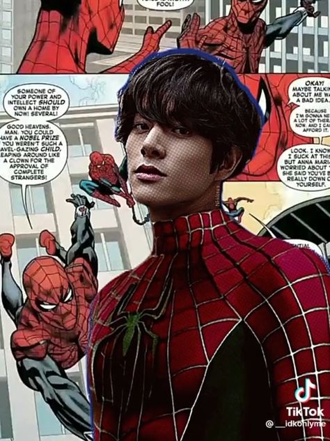 Enhypen Spiderman, Enha Icons, Spiderman Outfit, Enhypen Pics, Sebastian Yatra, Jae Yoon, Spiderman Art Sketch, Jake Enhypen, Skz In Cute