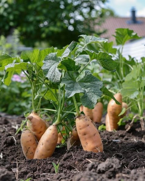 Grow dozens of sweet potatoes from just one: simple steps to multiply your harvest Growing Sweet Potatoes, Victory Garden, Growing Veggies, Bountiful Harvest, Root Growth, Harvest Season, Flower Display, Sweet Potatoes, Garden Beds