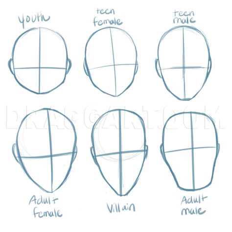 How To Draw Manga Heads by PuzzlePieces | dragoart.com Manga Heads, How To Draw Manga, Otto Schmidt, Draw Hair, Desen Realist, Drawing Tutorial Face, Drawing Hair, Anime Head, Drawing Heads