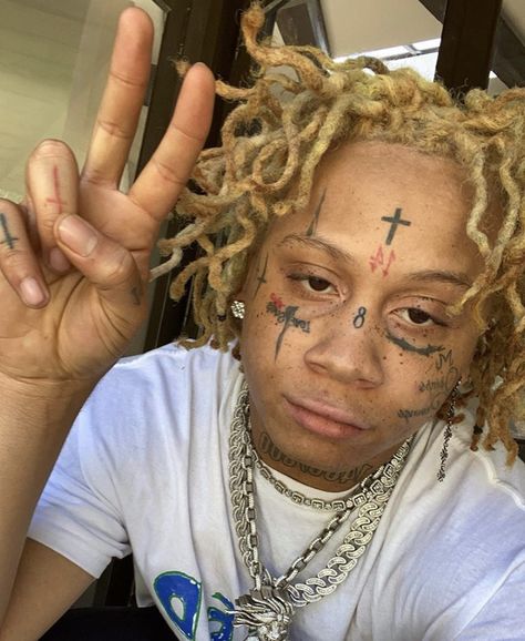 Trippie Red Tattoos, Blonde Dreadlocks, Trinidad James, Ace Hood, Mrs Carter, Cute Box Braids Hairstyles, Rap Aesthetic, Cute Rappers, Wedding Tattoos