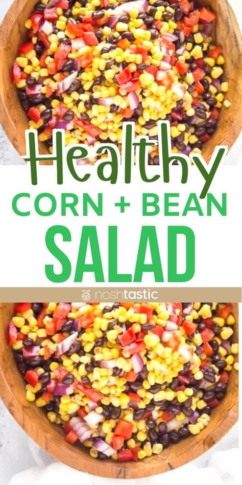 Black Bean and Corn Salad recipe with dressing, easy recipe for summer! Corn Bean Salad Recipe, Corn And Bean Salad Recipe, Corn And Beans Salad, Low Carb Black Bean Recipes, Heart Healthy Black Bean Recipes, Black Beans And Corn Salad, Bean Corn Salad Recipes, Bean And Corn Salad Recipes, Weight Watcher Side Dishes Easy