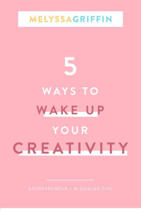 If you want to be more creative in your business and life, here are 5 ways to wake up your creativity today! #creativity #melyssagriffin #entrepreneur #creativetips How To Be More Creative Tips, Ways To Be Creative, Creative Mindset, Creative Woman, How To Be Creative, Woman Entrepreneur, Entrepreneurship Motivation, Be More Creative, Ways To Wake Up