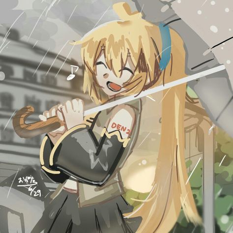 Akita Neru, An Anime, Vocaloid, Anime Character, Umbrella, Anime, Hair