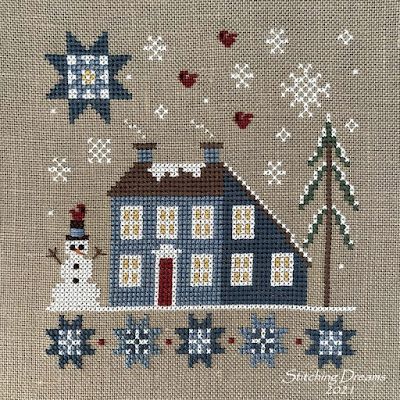 Holiday Cross Stitch Patterns, Embroidery Stitches Beginner, Cross Stitch House, Xmas Cross Stitch, Cross Stitch Pillow, Cross Stitch Thread, Winter Cross Stitch, Cross Stitch Christmas Ornaments, Cross Stitch Finishing