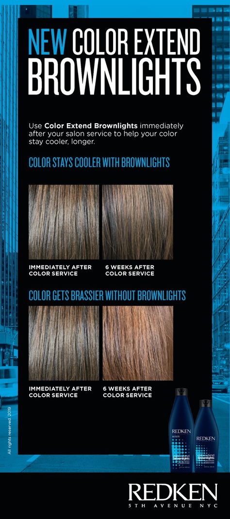 Blue Shampoo and Conditioner - Color Extend Brownlights | Redken, Blue toning shampoo, Shampoo Blue Toned Brown Hair, Blue Shampoo Before And After Brunettes, Natural Brunette Hair, Blue Shampoo, Natural Brunette, Strengthening Hair, Redken Shades, Redken Shades Eq, Blue Pigment