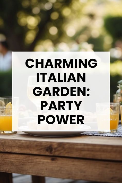 Planning a delightful Italian garden party? Discover simple yet fantastic ideas to create a memorable Tuscan evening! We have helpful tips on charming decor, luscious recipes, and setting up rustic wooden tables brimming with traditional Italian refreshments. Turn your backyard into a lovely space that captures the beauty of Italy. From the delicious dishes to the beautiful setup, learn how you can engage your guests and make lasting memories. Save your spot and let’s celebrate love and laughter in true Italian style! Italian Theme Garden Party, Mediterranean Garden Party, Italian Farmers Market, Tuscan Themed Party, Italian Table Decorations, Italian Theme Party, Italian Garden Ideas, Tuscan Backyard, Italian Backyard