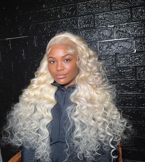 Colorful Lace Front Wigs, Frontal Wig Hairstyles, Blonde Wigs, Black Ponytail Hairstyles, Blonde Lace Front Wigs, Birthday Hair, 613 Blonde, Colored Wigs, Hair Ponytail Styles