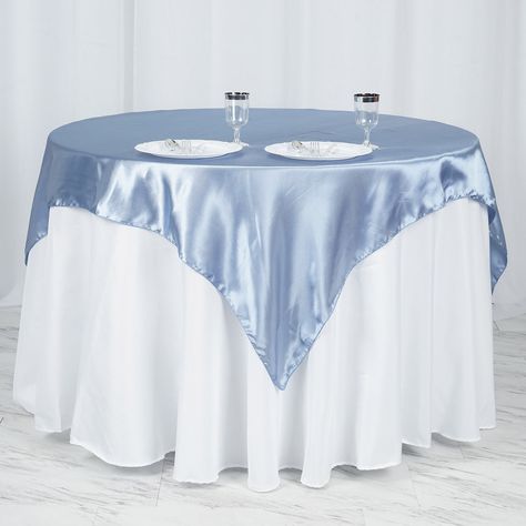 Serenity Blue, Table Overlays, Rainbow Wedding, Party Catering, Turquoise Wedding, Event Table, Square Tablecloth, Table Cloths, Party Table Decorations