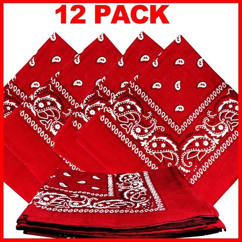 Red Bandanas? Tied around Servers necks/head  Red Paisley Bandanas (12 Pack) 22" x 22" 100% Cotton Sisal Twine, Elegant Wedding Decor, Colored Burlap, Burlap Curtains, Jute Tote Bags, Lace Tattoo, Fundraising Ideas, Cotton Bandanas, Burlap Wedding