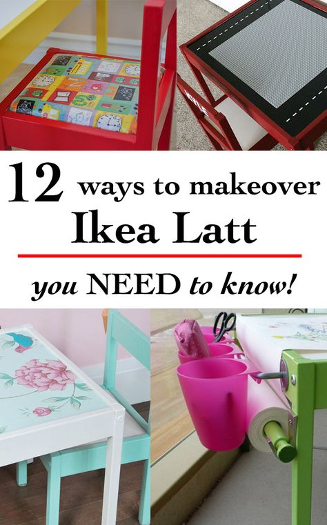 Ikea Toddler Table, Ikea Latt Table, Ikea Kids Table, Ikea Table And Chairs, Ikea Table Hack, Ikea Latt, Diy Kids Table, Ikea Play Kitchen, Kid Decor