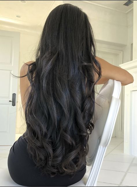 Jet Black Hair, Long Dark Hair, Long Black Hair, Beautiful Long Hair, Silky Hair, Dream Hair, Aesthetic Hair, Gorgeous Hair, Long Black