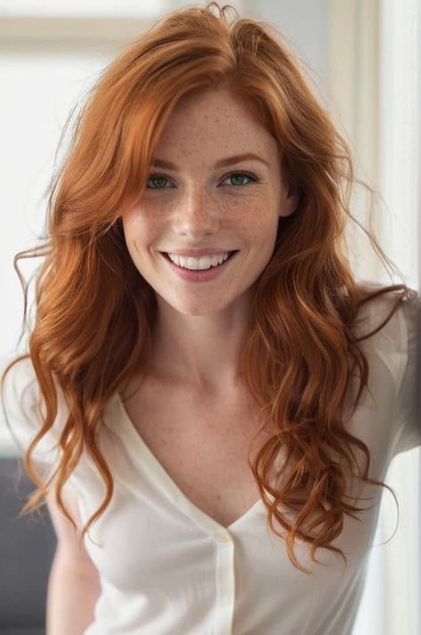 Ginger Hair Dyed, Red Hair Green Eyes, Red Hair Freckles, I Love Redheads, Red H, Pretty Redhead, Red Haired Beauty, Red Hair Woman, Beautiful Red Hair