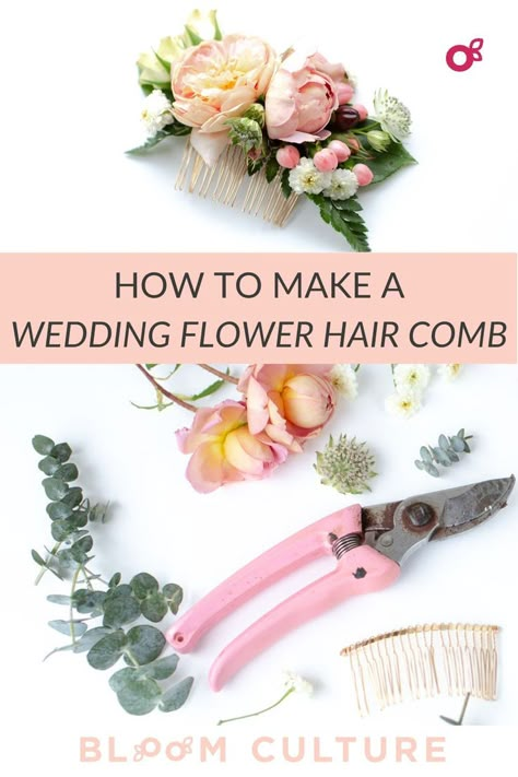 Diy Wedding Hair Comb, Diy Hair Comb, Wedding Hairstyles Diy, Hairstyles Flower, Crown For Wedding, For Wedding Hairstyles, Flower Hair Clips Wedding, Wedding Flower Hair, Diy Your Wedding