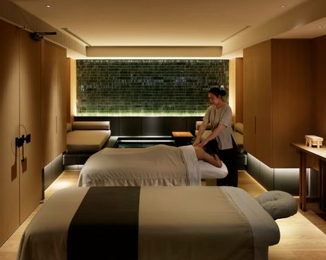 Japanese Spa Interior Design, Spa Massage Room Design, Japan Spa, Japanese Elements, Massage Room Design, Spa Massage Room, Japanese Spa, Hospitality Interior Design, Spa Interior Design