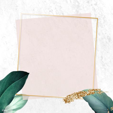 Leafy giveaway frame social media banner vector with shimmering gold tint | premium image by rawpixel.com / NingZk V. Giveaway Template, Giveaway Image, Giveaway Design, Giveaway Graphic, Diy Floral Decor, Planner Logo, Makeup Artist Logo, Photo Frame Design, Frame Vector