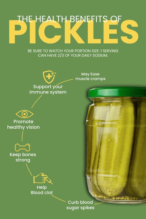 Not only do pickles look great alongside a burger and fries, but they also happen to be good for your health. Here are five perks you should know about. Benefits Of Pickles, Pickles Benefits, Burger And Fries, Food Facts, Immune System, Pickles, Health Benefits, Benefits, Good Things