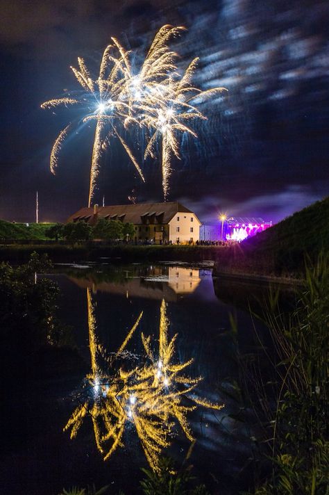 Fireworks. Slavonski Brod, Croatia Slavonski Brod, Fireworks, Croatia