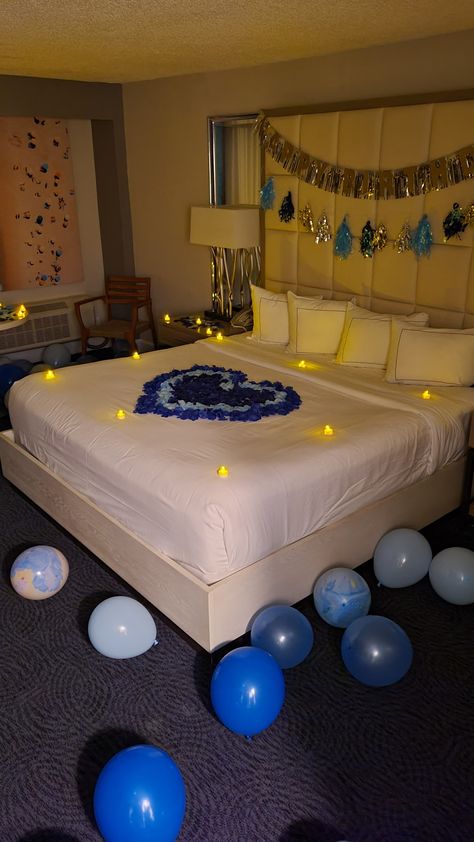 Birthday Suite Designer Gifts For Boyfriend, 40th Birthday Hotel Room Decorations, Hotel Ideas For Boyfriend, Hotel Room Romantic For Him Birthday, Romantic Bedroom Ideas For Him Birthday, Hotel Room Decoration Birthday For Him, Romantic Room Surprise For Him Hotel, Boyfriend Hotel Room Surprise, Bedroom Birthday Decorations Boyfriend