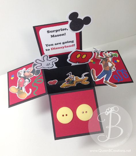 Surprise trip to disneyland - personalized card in a box announcement with directions Disney Reveal Box Ideas, Disneyland Gift Surprise, Disney Surprise Box Ideas, Disney Announcement, Disneyland Surprise, Disney Trip Surprise, Disney Surprise, Disneyland Secrets, Disney 2023