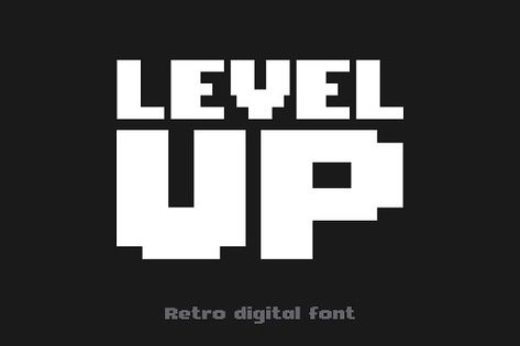 20 Unique Pixel Fonts to Bring the 80s Back , #sponsored, #Pixel#Unique#Bring#Fonts #affiliate Level Up Tattoo, Pizza Arcade, Gaming Font, Pixel Logo, Game Font, Pixel Font, Geometric Font, Merch Design, Blue Earth