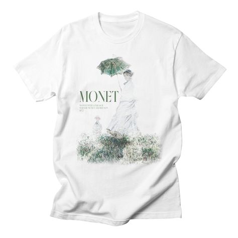 Woman With A Parasol - Claude Monet Unisex T-Shirt | MASTERS OF OLD Classic Art Aesthetic, Woman With A Parasol, Beach Tees, Tshirt Inspiration, Beach Tee, Inspirational Tshirts, Aesthetic Clothing, Art Aesthetic, Claude Monet