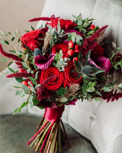 As the cooler months approach, rich tones of ruby red roses and amethyst calla lilies create a romantic arrangement. Trailing seasonal amaranth adds flow, while brunia, thistle, and glossy berries bring rustic texture.  https://www.appleyardflowers.com/weddings/bridal-bouquets/ruby-allure-bridal-bouquet  #appleyardlondon #appleyardweddings #englishweddings #londonflorist #weddingflorist #bridetobe #weddingflowers #weddinginspiration Cactus Bouquet, Congratulations Flowers, Hydrangea Bouquet Wedding, Flowers London, Letterbox Flowers, Red Hydrangea, New Baby Flowers, Champagne Flowers, Flowers Wine