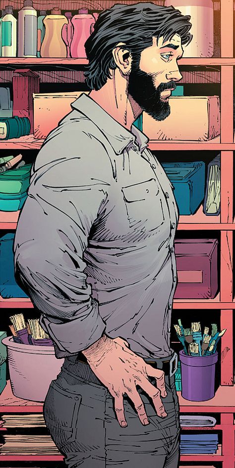 countessbatman: ““Bearded Bruce Wayne from Batman #42 ” ” Greg Capullo, Univers Dc, Gay Comics, Art Of Man, Batman Comic Art, Cartoon Man, Batman Art, Bear Art, Bruce Wayne