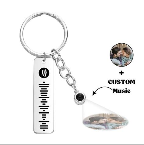 Two Color Are Available You can Upload Your Photo And Choose Your Favorite Song To Customization Yours Spotify Code Keychain, Spotify Plaque, Music Template, Keychain Funny, Glass Plaques, Funny Keychain, Spotify Code, Spotify App, Metal Keychain