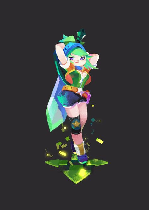 ArtStation - Arcade Riven Arcade Character Design, Kennen League Of Legends, Dawnbringer Riven, Riven League Of Legends Fan Art, Dj Sona League Of Legends, Riven Lol, Female Character Concept, Chibi Girl, Lol League Of Legends