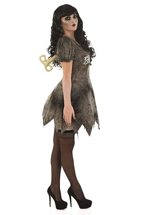 Perfect womens halloween costume, creepy doll costume, doll halloween costume, doll fancy dress, creepy doll dress, halloween doll costume women, wind up doll costume women, halloween party costume. Amazon affiliate link. Wind Up Doll Costume, Broken Doll Halloween, Wind Up Doll, Creepy Doll Costume, Broken Doll Costume, Black Dress Halloween, Pin Up Doll, Doll Fancy Dress, Fancy Dress Ball