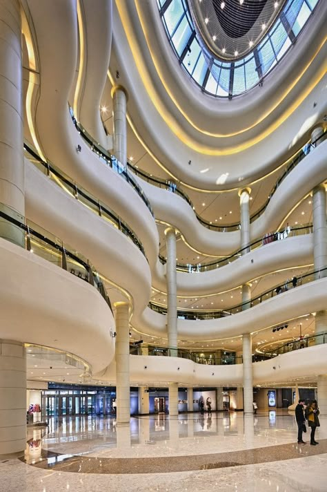 Gallery of Galaxay Mall / tvsdesign - 1 Mall Atrium, Luxury Mall, Shopping Mall Interior, Mall Interior, Atrium Design, Shopping Mall Design, Commercial And Office Architecture, Commercial Complex, Mall Design