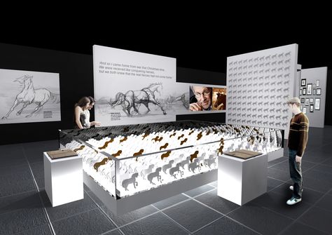 MET Studio Designs War Horse Exhibition for National Army Museum Army Museum, Graphic Panels, Museum Interior, Museum Design, Museum Exhibition Design, Military Museum, Kiosk Design, Light Ideas, Museum Displays