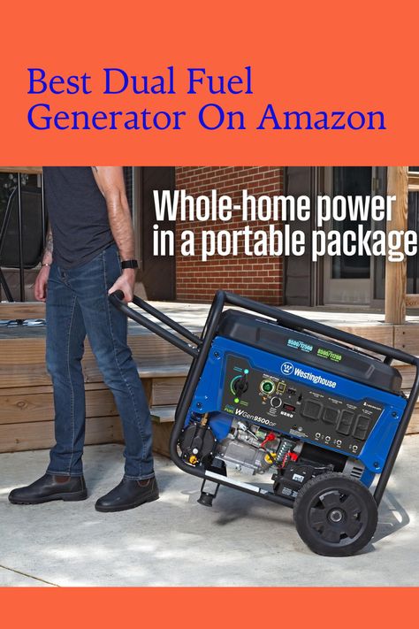 Westinghouse 12500 Watt Dual Fuel Home Backup Portable Generator, Remote Electric Start, Transfer Switch Ready, Gas and Propane Powered #generator #backup power Home Generator, Portable Power Generator, Inverter Generator, Transfer Switch, Dual Fuel Generator, Generator House, Portable Generator, Power Generator, Solar Generator