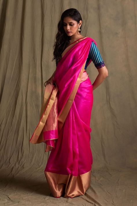 Pink Indian Dress, Kajol Saree, Kanjivaram Sarees Silk, Chanderi Saree, Silk Sarees With Price, New Saree Blouse Designs, Saree For Women, Ladies Blouse Designs, Red Wedding Dresses