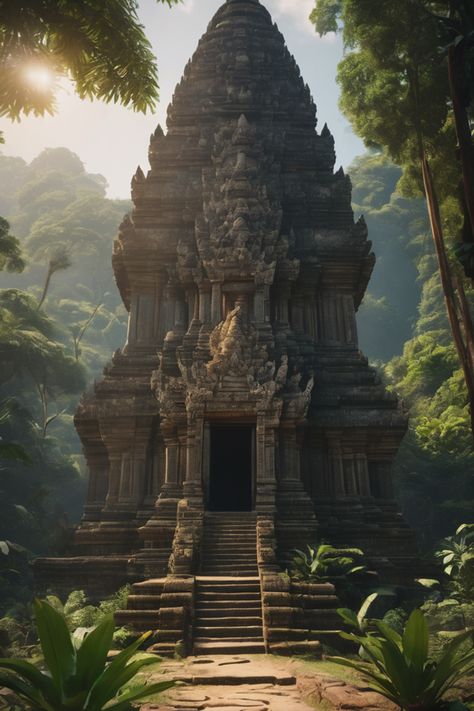 #asian #thailand #ruins #natural #free #travel Thailand Architecture Traditional, Buddha India, Thailand Temples, Thailand Temple, Jungle Temple, Buddha Temple, Minecraft Inspo, Ancient Beauty, Minecraft Builds